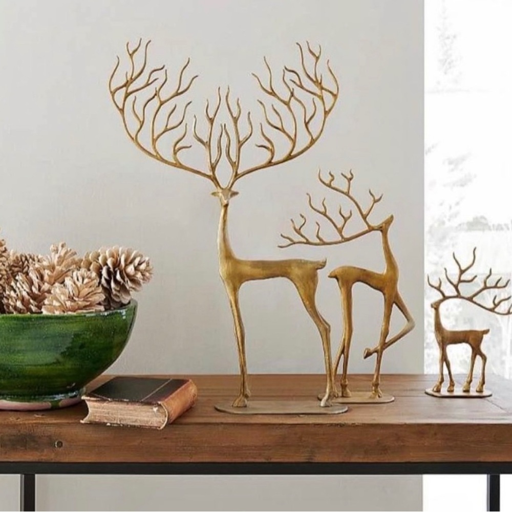 Aldis Reindeer set of THREE -BEAUTIFUL! Tic toc viral REINDEER -